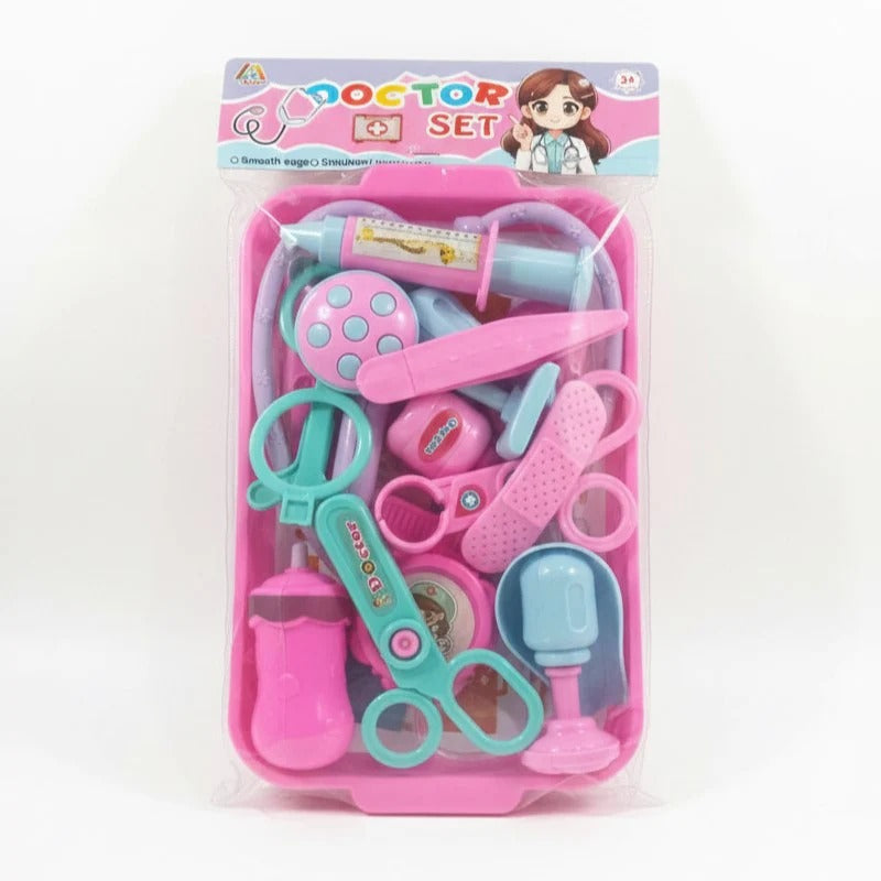 2-in-1 Kids Doctor Set Tool Kit Combo Toy for Boys Girls