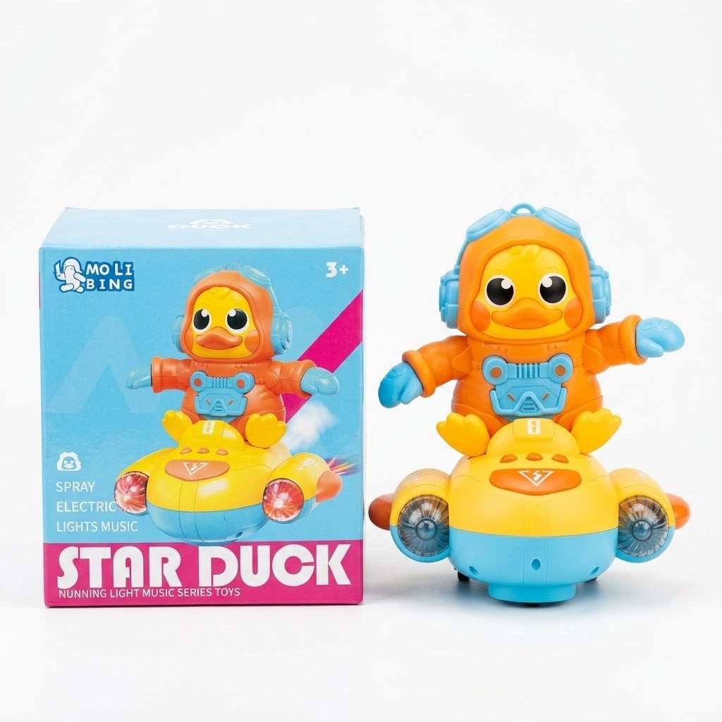 Dancing Star Duck Musical Toy with Music & LED Lights | Walking Musical Interactive Toy for Kids