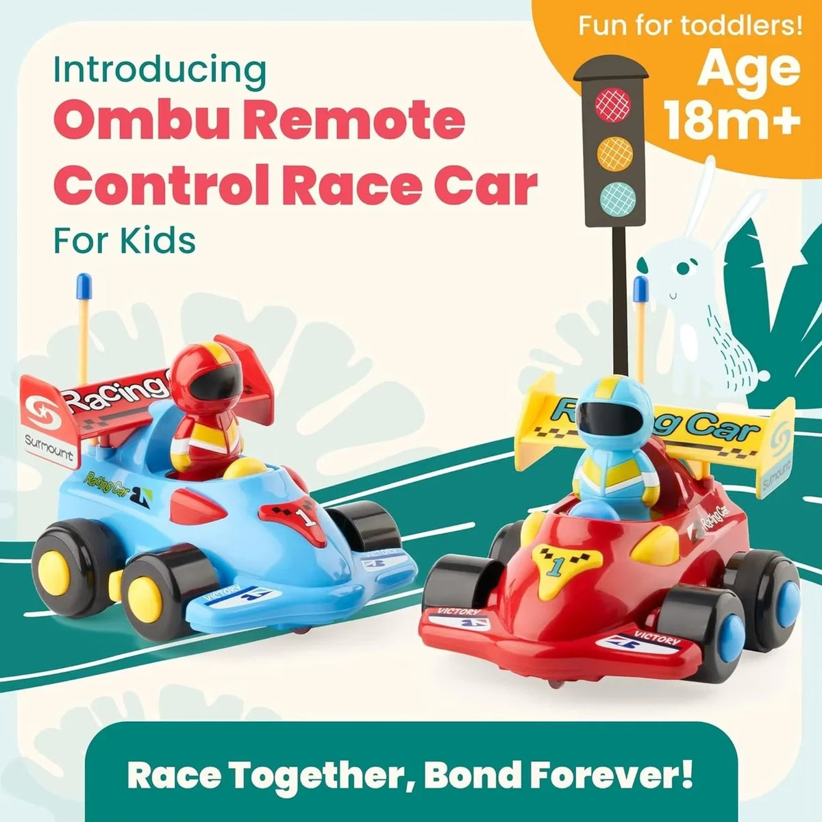 Remote Control Racing Car with Removable Driver | RC Formula Race Car with Lights, Music & Sounds for Kids