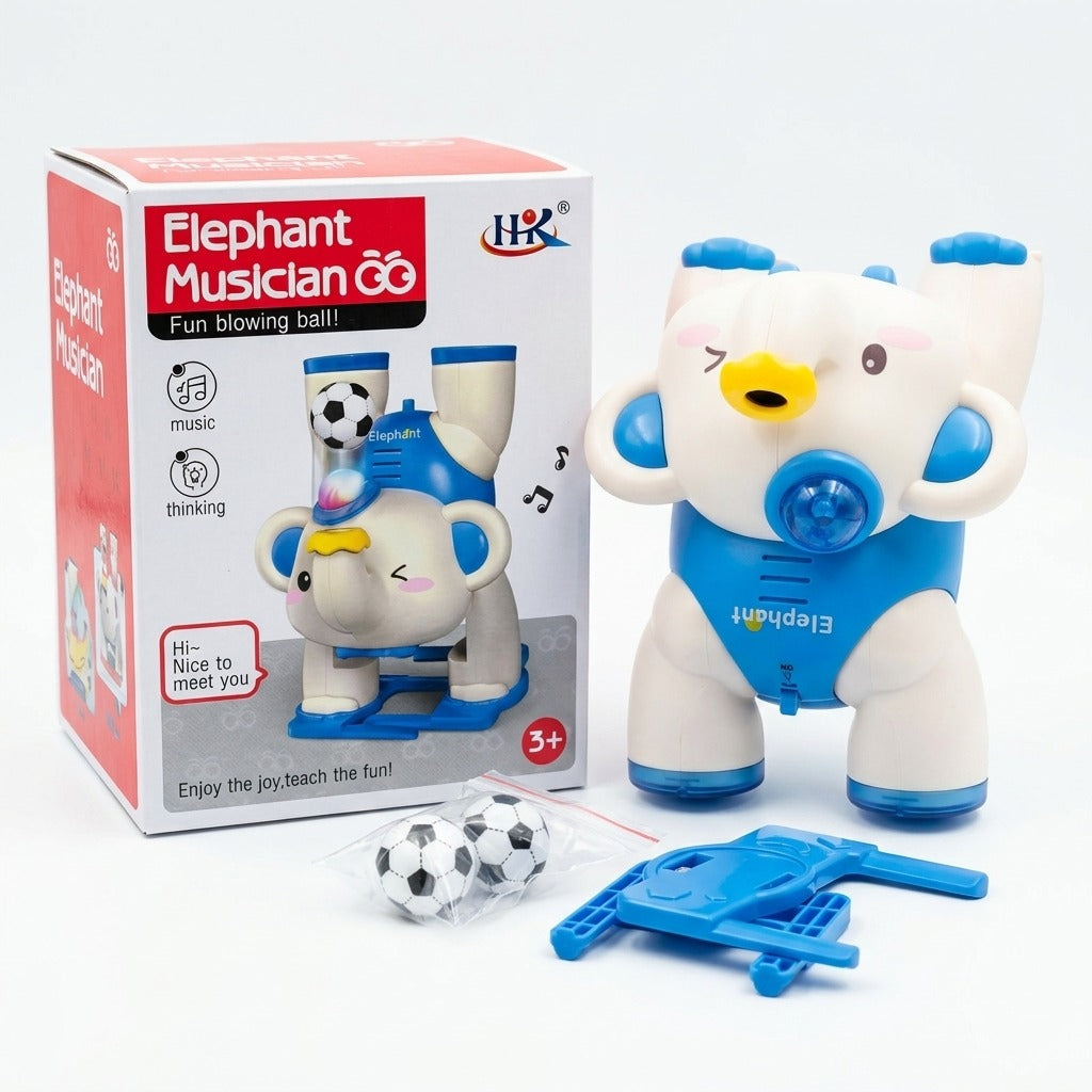 Blowing Ball Elephant Toy with Music & Lights – Interactive Electric Toy for Kids